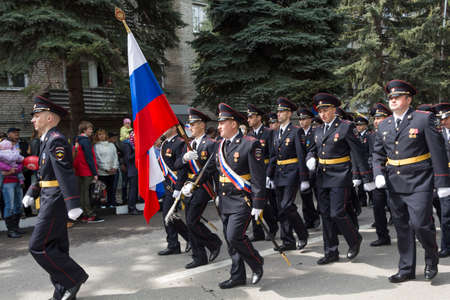 Solemn procession of police of Pyatigorsk in the parade dedicated to the 69th anniversary of the Great Victory in the Great Patriotic Warのeditorial素材