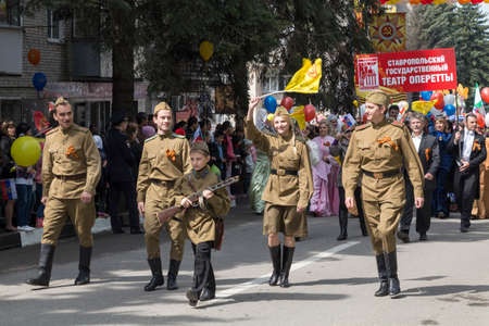 In solemn procession to the Day of Victory in the Great Patriotic War participates Stavropol State...