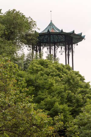 Pyatigorsk, Russia - MAY 25 2014  The historical place of interest  The Chinese arbor  on a slope of the mountain Goryachaya  a mountain spur Mashuk のeditorial素材