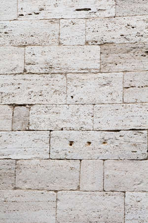 Old masonry of limestone blocksの写真素材