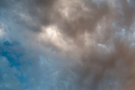 Clouds in the sky at sunset, a backgroundの写真素材
