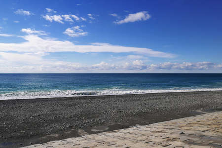 View from embakment on the Imereti Bay. Black Sea, Adler, Russiaの写真素材