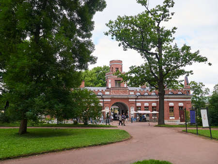 Pushkin, St. Petersburg, Russia - August 7, 2017: View of the Hermitage Kitchen Pavilion in Tsarskoye Seloのeditorial素材