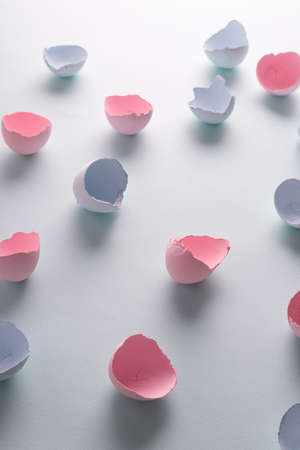 festive easter texture in pastel colors. eggshell colored pink blue