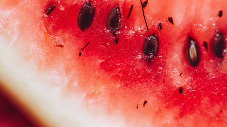 Watermelon slice with seeds isolated on white. Clipping path