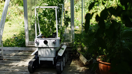 garden pool cleaner robot Pool cleaner robot out of the water at the edge. Automatic pool vacuum cleaner with electric cable. Robot vacuum cleaner for leaves and automatic dirt.の素材