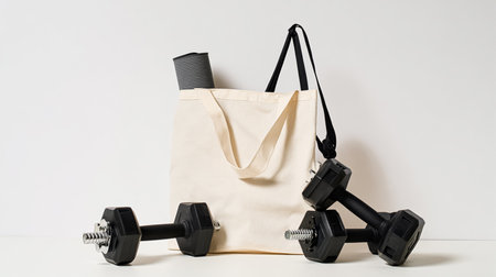 Sports equipment on color backgroundの素材
