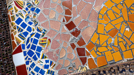 Terrazzo marble flooring seamless texture. Natural stones, granite, marble, quartz, limestone, concrete. Beige background with colored chips.の素材