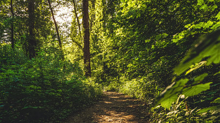 Path through a Sunlit Forest.の素材