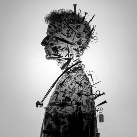 Female surgeon in cap and mask leaned low over the patient using metal tool. Side view portrait of a doctor focused on her work. Vertical video.の素材