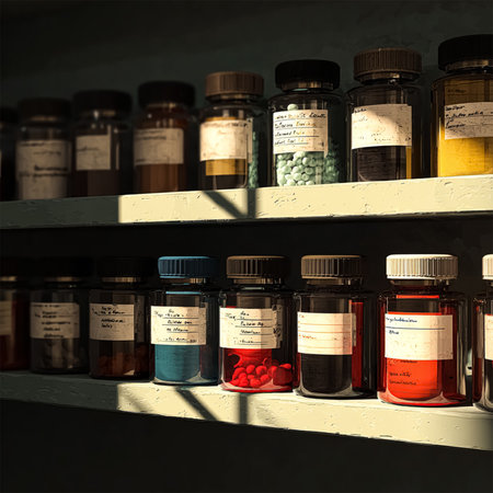 Syringe and vaccine on white isolated background. Business concept for medical or pharmacy.の素材