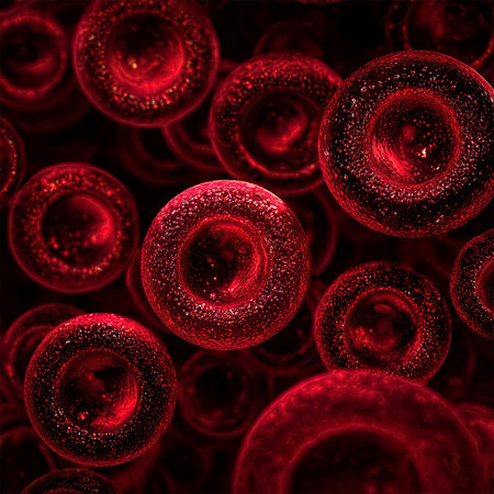 Athypical lymphocyte blood smear in Dengue patient.の素材