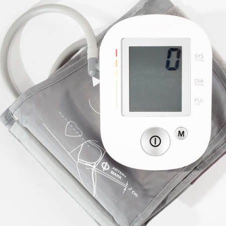 medical device with white tonometer on white background, square