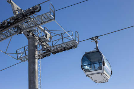 cable car, ski lift, ski cabin in ski resortの写真素材