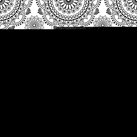 Seamless henna pattern mandala mehndi floral lace elements of buta decoration items on white background. Vector wedding decorative elements isolated.のイラスト素材