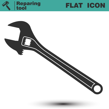Pliers wrench vector flat icon. Construction working tool item. Vector illustration isolated on white backgroundのイラスト素材