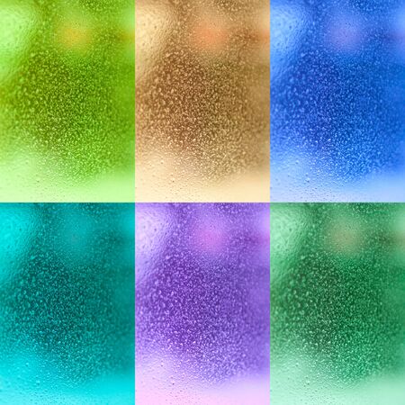 water droplets on glassの写真素材