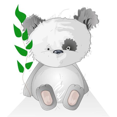 Illustration of a grey bearのイラスト素材
