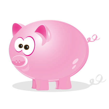 Illustration of a cute pigのイラスト素材
