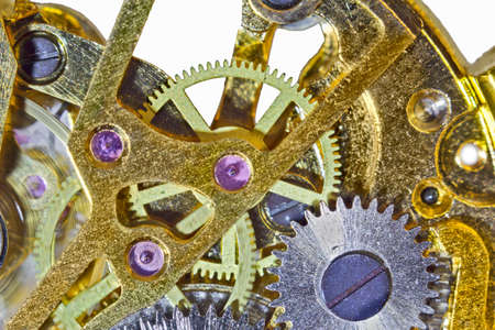 clockwork  turning closeup
