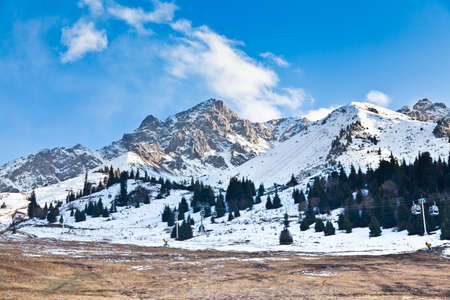 Winter in the mountainsの写真素材