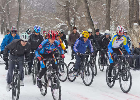 winter cyclingのeditorial素材
