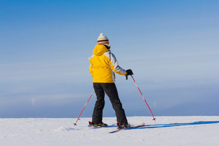 ski child winterの写真素材