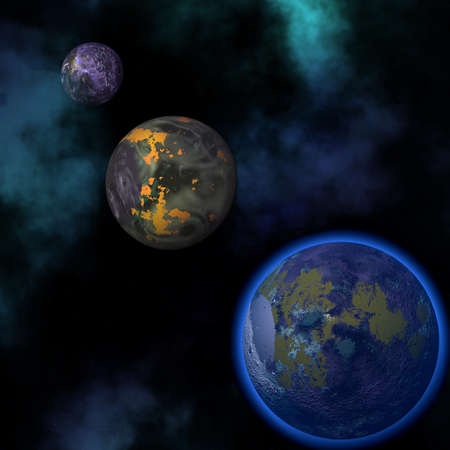 illustration of planet の写真素材