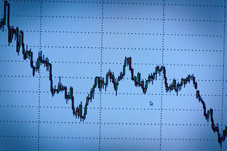 Business  graph  on monitor  の写真素材