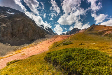 mountain rock  snow Central Asia Kazakhstan 