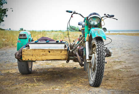 old rusty  motorcycleの写真素材