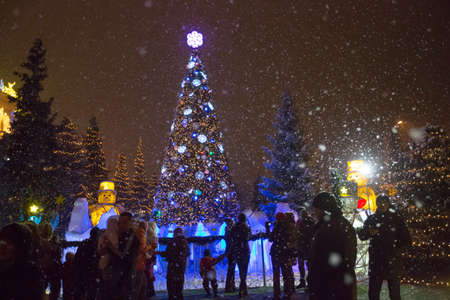 Christmas  decoration  outdoors peopleのeditorial素材