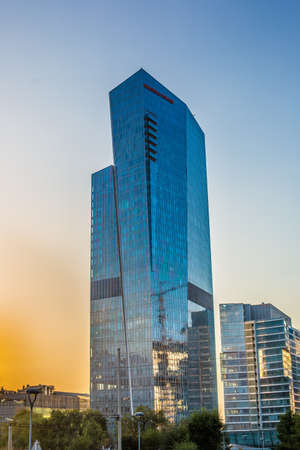 building skyscraper sunsetのeditorial素材