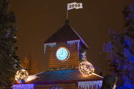 christmas  decoration illuminated night winter house