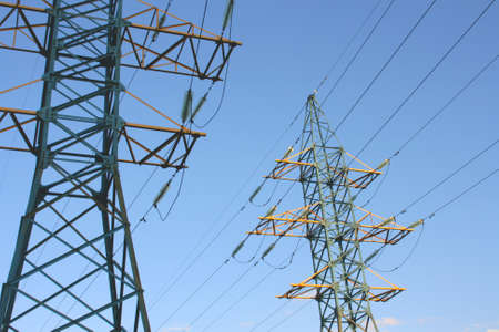 Power Tower  line cableの写真素材