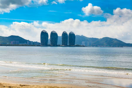 city  cityscape landscape sea Sanyaの写真素材