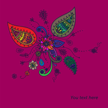 Background with traditional Asian elements Paisley. のイラスト素材