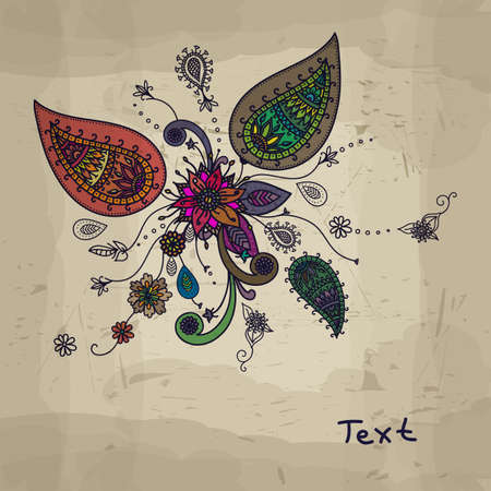 Abstract oriental floral background. のイラスト素材