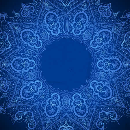 Abstract background with floral ornamental border. のイラスト素材