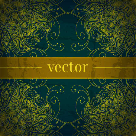 Tribal vector pattern. Hand drawn abstract background. Decorative banner. Can be used for banner, invitation, wedding card, scrapbooking and others. Royal vector design element.のイラスト素材