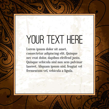 Illustration of empty vintage frame with ornament.のイラスト素材