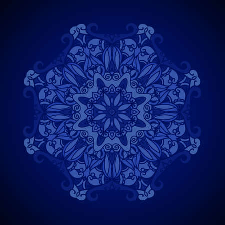 Vector ornamental background. Royal blue texture. Ethnic design template.のイラスト素材