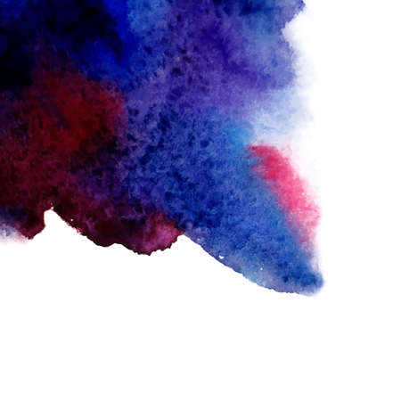 Vector abstract hand drawn watercolor background. Blue watercolor banner template. Painting. Watercolor splash. Vector illustration with empty space for your text.のイラスト素材