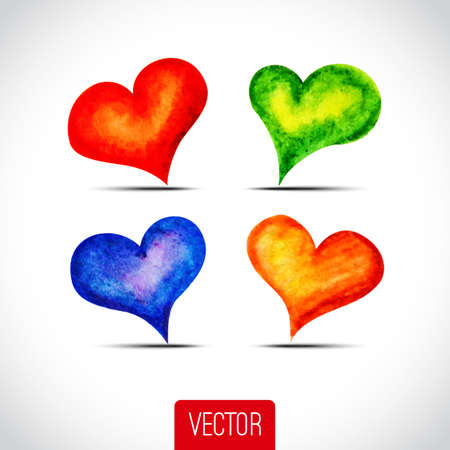 Abstract watercolor splatter. Watercolour art, hand paint on white background. Watercolor design elements. Vector illustration. Bright design element for web and printing.のイラスト素材