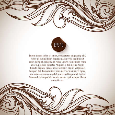 Seamless background. Abstract Retro Vintage background. Vector background. Card or invitation design element. Advertising design. Page decoration. Flat design icon. Red label. Frame/border design.のイラスト素材
