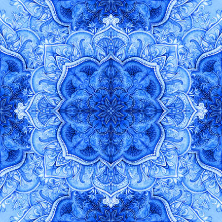 eamless pattern  Retro Vintage wedding greeting card  Blue background  Card or invitation  Vintage decorative elements  Hand drawn  Floral ornament  Islam, arabic, indian, ottoman motifs の写真素材