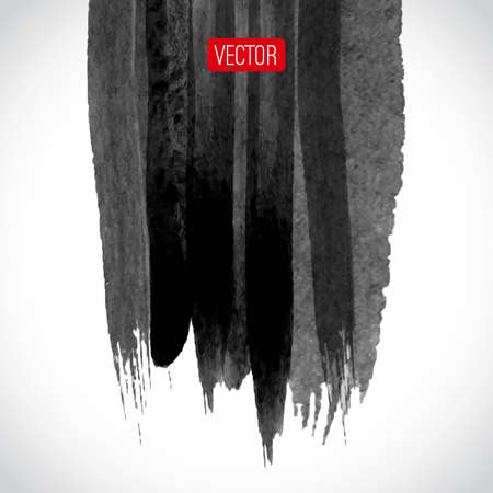 Vector abstract watercolor background. Black and white background. Design template with place for your text. Watercolor texture can be used for invitation, menu, card, identity style, printing, etc.のイラスト素材