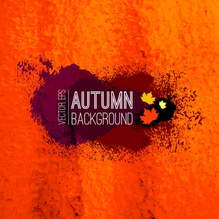 Abstract vector autumn hand-drawn background.のイラスト素材