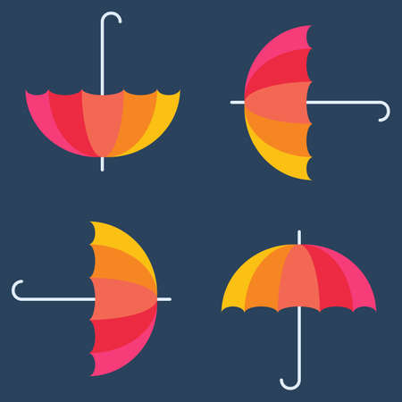Colorful umbrella pattern. Vector illustration. Abstract background.のイラスト素材