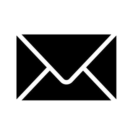 Vector black and white envelope icon.の素材 [FY31056426283]